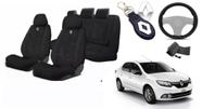 Combo Conforto Exclusivo Logan 2008-2017 + Volante + Chaveiro Tecido