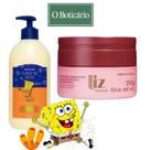 Combo creme hidratante liz intense 250g +Loção Corporal 400ml bod esponja cuide bem oboticario