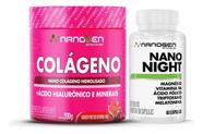 Combo Cuidado Feminino Nanogen Colágeno Cabelo Pele Unha Nano Night