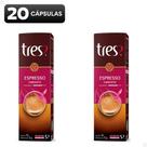 Combo de 20 Cápsulas Café VIBRANTE Espresso 3 Três Corações