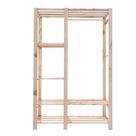 Combo De Arara Dupla Closet Cabideiros De Madeira Pinus Design