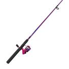 Combo de carretel de vara de pesca Zebco Splash Junior 122 cm rosa