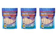 Combo de Ossinhos Para Cães Filhotes: 3 Pacotes Osso Palito Baby Leite Deliciosso 200g