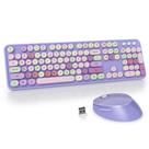 Combo de teclado e mouse Guffercty GTSP Wireless Purple