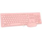 Combo de teclado e mouse sem fio Rii Standard Office (rosa)