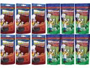 Combo Deliciosso Palito fino Ossinho para Cães: 6 Sabor Churrasco, 6 Sabor Menta - 12 pacotes de palitinho para cachorro