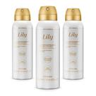 Combo Desodorante Antitranspirante Aerossol Lily 75g (3 unidades)