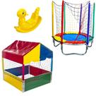 Combo Diversão Cama Elástica 1,40m Piscina de Bolinhas 1,00m Gangorra 1 Lugar