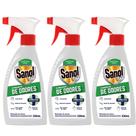 Combo Eliminador de Odores desagradáveis em Spray (Tira cheiro de mofo, suor, chulé) Sanol A7 330ml 3 Un