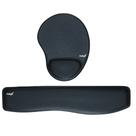 Combo Ergonômico MousePad + Apoio de Pulso para Teclado Preto - Reflex