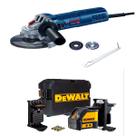 Combo Esmerilhadeira 127V GWS 9-125 bosch+nivel laser DW088