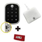Combo Fechadura Digital Yale Connect YRD256 RL abre com aplicativo e Senha - Trinco Rolete -Kit
