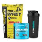 Combo força whey morango + creatina - pronabol