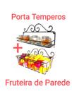 Combo Fruteira de parede 40x20cm Preto e Porta Tempero 40x10 Preto