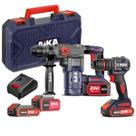 Combo Furadeira Martelete 20v Biv Dr13a E Dh30a 4.0ah Aika