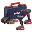 Combo Furadeira Parafusadeira 20v Biv Dr13a E W230b Aika