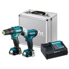 Combo Furadeira Parafusadeira + Parafusadeira de Impacto a bateria 12V com maleta - CLX228SAX (110V/220V)