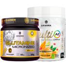 Combo Glutamina Pura 300g Gutamine Micronized + Multivitamínico Multi A-Z Drink 222g