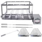 Combo Grill Inox 5 Espetos Giratórios + Acessórios Churrasqueira de Qualidade - Brasa Grill