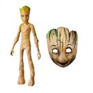 Combo Guardiões da Galáxia: Boneco Groot Olympus + Máscara Marvel