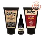COMBO Hidratante Facial Pós-Barba 60g + Óleo Pós Barba 30 mL + Espuma de Barbear 60g - Linha Guapo