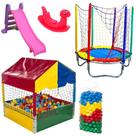 Combo Infantil Cama Elástica 1,40m Piscina de Bolinhas 1,00m 500 Bolinhas Escorregador Médio Gangorra 1 Lugar Combo Infantil Cama Elástica 1,40m Piscina de Bolinhas 1,00m 500 Bolinhas Escorregador Médio Gangorra 1 Lugar