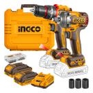 Combo Ingco Furadeira Impacto 66Nm Com Chave De Impacto 400Nm 20V Com 2 Baterias 2Ah
