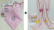 Combo Jolitex ! Manta Menina Bebe + Cobertor Minnie Bordado