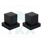 Combo Kit 2 Acabamento Quadrado Black Matte Metal Luxo para Registro 1/2 x 3/4 Padrão Deca