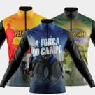 Combo Kit 3 Camisas Agro Masculinas Manga Longa Zíper Proteção Uv Temática Boi Colheitadeira Milho Soja Café Combo Kit 3 Camisas Agro Masculinas Manga Longa Zíper Proteção Uv Temática Boi Colheitadeira Milho Soja Café