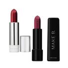 Combo Make B.: Batom Mate Violeta Violet 4g + Refil Batom Glossy Vinho Wine 3,6g