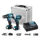 Combo Makita Parafusadeira Impacto e Furadeira 12V 3/8 Bateria 2.0Ah CLX228SAX