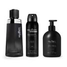 Combo Malbec Black Legend: Colônia 100ml + Loção Corporal 200ml + Desodorante Antitranspirante 75g