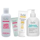 Combo Manchas Nunca Mais - Antimanchas, Sabonete Facial, Loção Tônica e Protetor Solar FPS 30