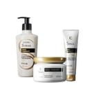 Combo Máscara Finalizador Shampoo Cica-Therapy Siage Eudora Pote Grande Reconstrução dos fios
