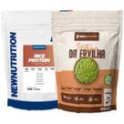 Combo Mix Vegano - Proteína do Arroz Natural + Proteína Isolada da Ervilha Café NEWNUTRITION Combo Mix Vegano - Proteína do Arroz Natural + Proteína Isolada da Ervilha Café NEWNUTRITION