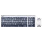 Combo Mouse E Teclado Sem Fio Dr. Office, SDR-0302-G, USB, Cinza Metálico, SDR-0302-G