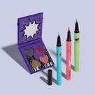 Combo Olhar Poderoso QDB As Meninas Superpoderosas: Mini Paleta de Sombras + 3 Canetas Delineadoras