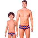 Combo pai e filho par sungas flow proteção uv 50+ kauna