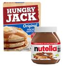 Combo Panqueca Hungry Jack 907g + Nutella Original 700g Kit Café da Manhã Perfeito