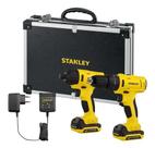 Combo Parafusadeira E Furadeira De Impacto 3/8" 10mm 1/4" 6,35mm 12V Max Li-Ion Vvr 2 Baterias 1,5Ah Stanley
