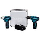Combo parafusadeira e furadeira impacto 12v maleta aluminio - makita lct204