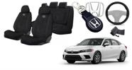 Combo Personalizado Tecido Assentos Civic 20-24 + Volante + Chaveiro