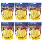Combo Petisco Palitinho Ossinho Para Cães Deliciosso Palito Natural Fino Frango - 6 Pacotes 200g cada