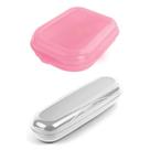 Combo Porta Sanduiche + Estojo Porta Escova Rosa - Kit