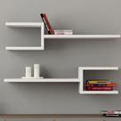 Combo pratileira organizadora nicho mdf de parede 90x18cm