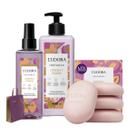 Combo Presente Eudora Ameixa e Praliné Instance Corpo Creme Hidratante Sabonete Perfume Body Splash