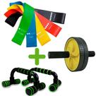 Combo Projeto Verão Rodinha Abdominal Elastico Band e Barra