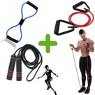 Combo Projeto Verão Treino em Casa Exercicios Corda Elástico