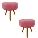 Combo Puf, Puff Para Sala, Puff Redondo Suede Várias Cores